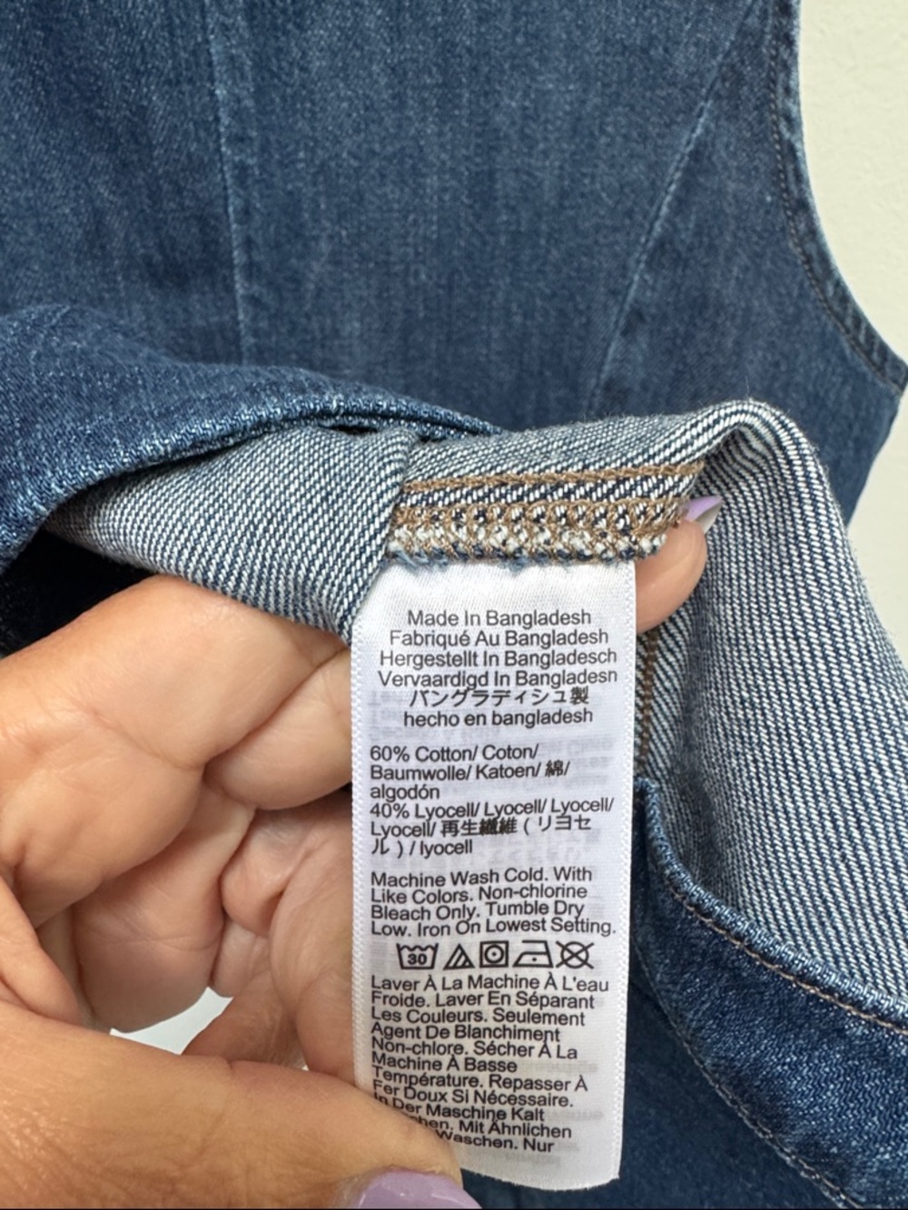 J. Crew Dark Blue Denim Button-Front Vest - Picture 15 of 15